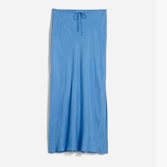 Madewell NQ794 Tie-Waist Maxi Slip Skirt in Cupro Blend NWT size 12 - Picture 5 of 11